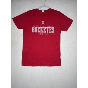 Ohio State University Buckeyes Men's Sz Large L T-Shirt Red NCAA Graphic Tee OSU